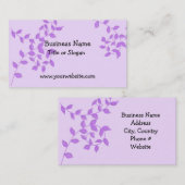パープルエレガントつる植物ビジネスデザイン 名刺 (正面/裏面)