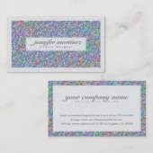 パープルエレガントとカラフルグリッター&スパークル3 名刺 (正面/裏面)