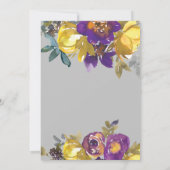 パープルエレガントとグレーの秋の結婚式招待状 招待状 (裏面)