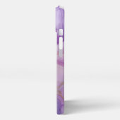 パープルエレガントと金ゴールドのガーリーアートフォンケース iPhoneケース (左側面)