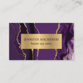 パープルエレガントと金ゴールドアゲートの名刺 名刺 (正面)