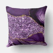 パープルエレガントと金ゴールドグリッター海アゲート クッション (裏面)