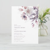 パープルエレガントな結婚式 招待状 (スタンド正面)