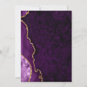 パープルエレガントアゲート日付の保存 セーブザデート (裏面)