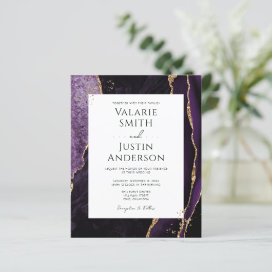 パープルエレガントアゲート結婚予算の合計 (スタンド正面)