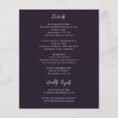 パープルエレガントアゲート結婚予算の合計 (裏面)