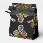 パープルエレガントアメジストダイヤモンドエメラルズ フェイバーボックス (正面サイド)