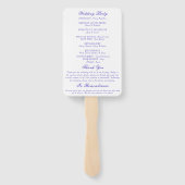 パープルエレガントアメジスト結婚式 プログラム ハンドファン (裏面)