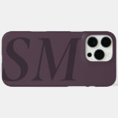 パープルエレガントイニシャルモノグラはっきりしたム Case-Mate iPhoneケース (裏面 (横))