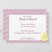 パープルエレガントイースターブランチ招待状 招待状 (正面/裏面)