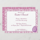 パープルエレガントイースターブランチ招待状 招待状 (正面/裏面)