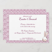 パープルエレガントイースターブランチ招待状 招待状 (正面/裏面)
