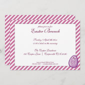 パープルエレガントイースターブランチ招待状 招待状 (正面/裏面)