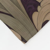 パープルエレガントウィリアム・モリスの孔雀インスパイア フリースブランケット (角)