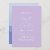 パープルエレガントウェディング招待状 招待状 (正面/裏面)