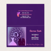 パープルエレガントウエディングパーティープランナー 名刺 (外部フラット)