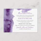 パープルエレガントウォーターカラーウォッシュアコモデーション エンクロージャーカード (正面)