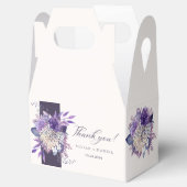 パープルエレガントウォーターカラーサンキュー結婚式の引き出物 フェイバーボックス (オープン)