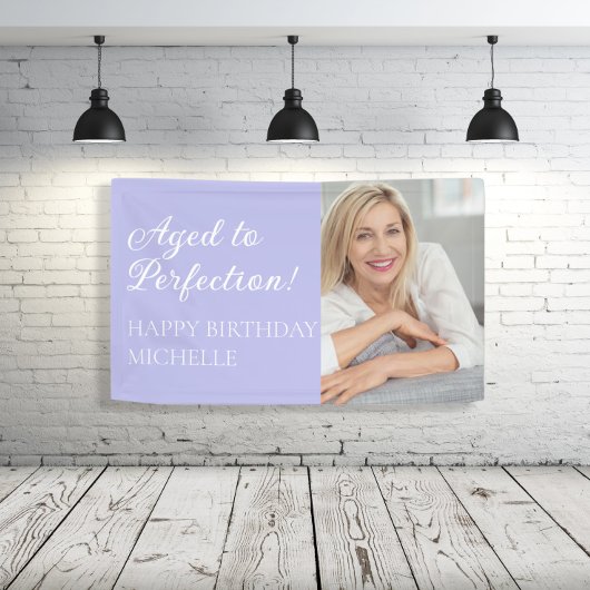 パープルエレガントエイジ・トゥ・パーフェクト写真 横断幕