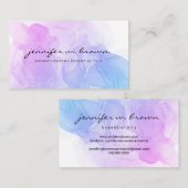 パープルエレガントエッセンシャル油 名刺 (正面/裏面)