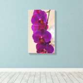 パープルエレガントオーキッドキャンバスプリント キャンバスプリント (インサイチュ (ウッドフロア))