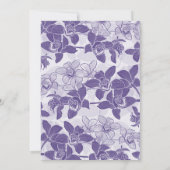 パープルエレガントオーキッド結婚式招待状 招待状 (裏面)