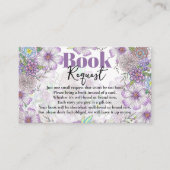 パープルエレガントガーデンフラワーズベビーイン開花 エンクロージャーカード (正面)
