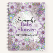 パープルエレガントガーデンフラワーズベビーイン開花 ノートブック (正面)