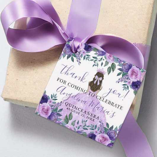 パープルエレガントキンセアニェラありがとう フェイバータグ