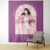 パープルエレガントククラシカル・キンセニェラアーチ写真 タペストリー (インサイチュ)