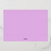 パープルエレガントクリスマスパーティー企業のホリデイ 箔招待状 (裏面)