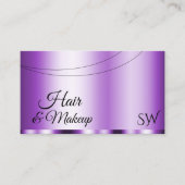 パープルエレガントグラマラスイニシャルスタイリッシュ 名刺 (正面)