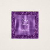 パープルエレガントグリッターとパープルブラシ仕上げメタル (正面)