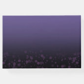 パープルエレガントグリッターの結婚デイジー ゲストブック (裏面)