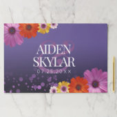 パープルエレガントグリッターの結婚デイジー ペーパーパッド (インサイチュ)