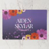 パープルエレガントグリッターの結婚デイジー ペーパーパッド (正面)