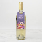 パープルエレガントグリッターの結婚デイジー ボトルネックタグ (ボトル)