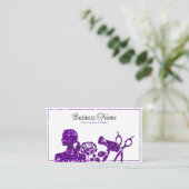 パープルエレガントグリッターフローラ 予約カード (スタンド正面)