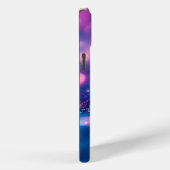 パープルエレガントグリッターモノグラム Case-Mate iPhoneケース (裏面 / 右)