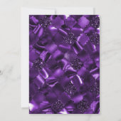 パープルエレガントグリッターヴィンテージフレーム誕生日 招待状 (裏面)