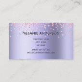 パープルエレガントグリッター名刺 名刺 (裏面)