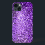 パープルエレガントグリッター&ダイヤモンド iPhone 13ケース<br><div class="desc">紫エレガントのグリッターとキラキラ。</div>