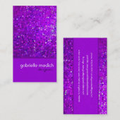 パープルエレガントグリッター 名刺 (正面/裏面)