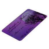 パープルエレガントゴシックのプシュウェディング日付を保存 マグネット (左側)