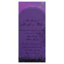 パープルエレガントゴシックポー結婚式 プログラム