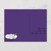 パープルエレガントゴシックNight Posh RSVPポストカード インビテーションポストカード (裏面)