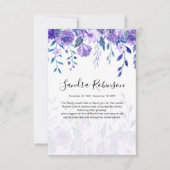 パープルエレガントシェード記念サンキューカード サンキューカード (正面)