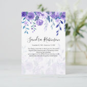 パープルエレガントシェード記念サンキューカード サンキューカード (スタンド正面)