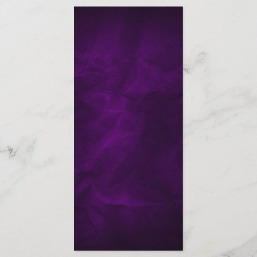 パープルエレガントシルバーのメ結婚ニュー・ラック・カード メニュー (裏面)