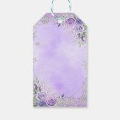 パープルエレガントシルバーウィンターキンセニェラありがとう ギフトタグ (裏面)